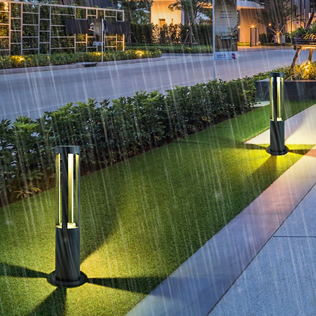 Modern Circular LED Bollard Light for Pathways & Gardens