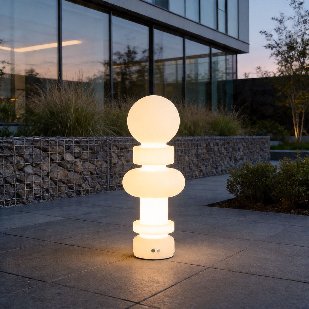 Modern Outdoor Floor Lamp with LED Landscape Lighting, Waterproof for Patio & Garden