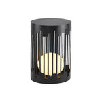 Aria Outdoor Lantern in Matte Black with White PE Shade, IP65 Waterproof