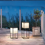 Aria Square Solar Post Light in Stainless Steel and Acrylic