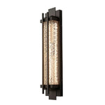 Modern Outdoor Wall Sconce in Black Stainless Steel with Warm LED Light
