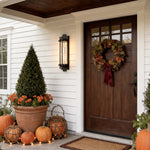 Modern Outdoor Wall Sconce in Black Stainless Steel with Warm LED Light