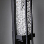 Modern Outdoor Wall Sconce in Black Stainless Steel with Warm LED Light