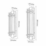 Modern Outdoor Wall Sconce in Black Stainless Steel with Warm LED Light