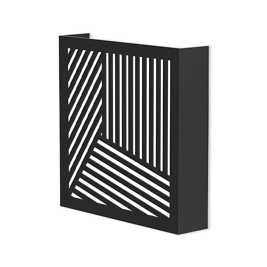 Maze LED Outdoor Wall Sconce in Black Aluminum