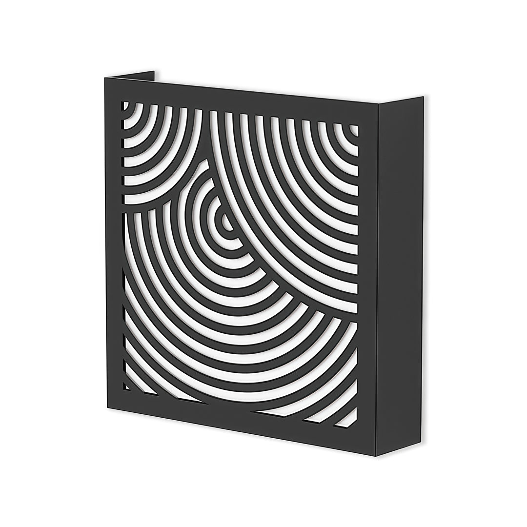 Maze LED Outdoor Wall Sconce in Black Aluminum