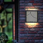 Maze LED Outdoor Wall Sconce in Black Aluminum