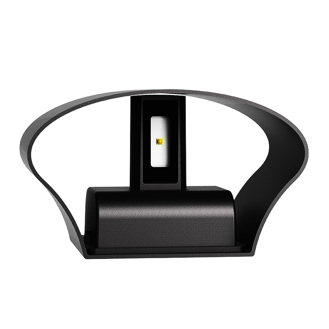 Luma Outdoor Up Down Wall Light – Minimalist LED Sconce in Black