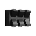 Outdoor Up & Down Wall Sconce in Matte Black, 8-Head LED