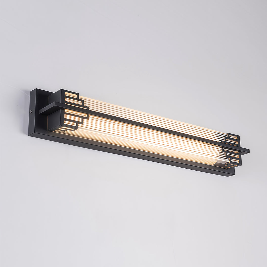 Outdoor Linear LED Wall Sconce in Stainless Steel, Modern Waterproof Courtyard Lighting