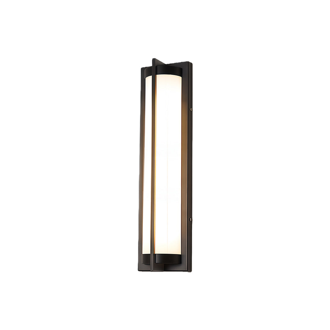 Modern Minimalist Outdoor Wall Sconce in Black Stainless Steel