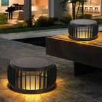 Modern Outdoor Waterproof Solar Three Color Dimming Led Garden Lamp Post Light