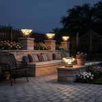 Modern Outdoor Post Lights for Garden Pathways, Stainless Steel Pillar Lanterns