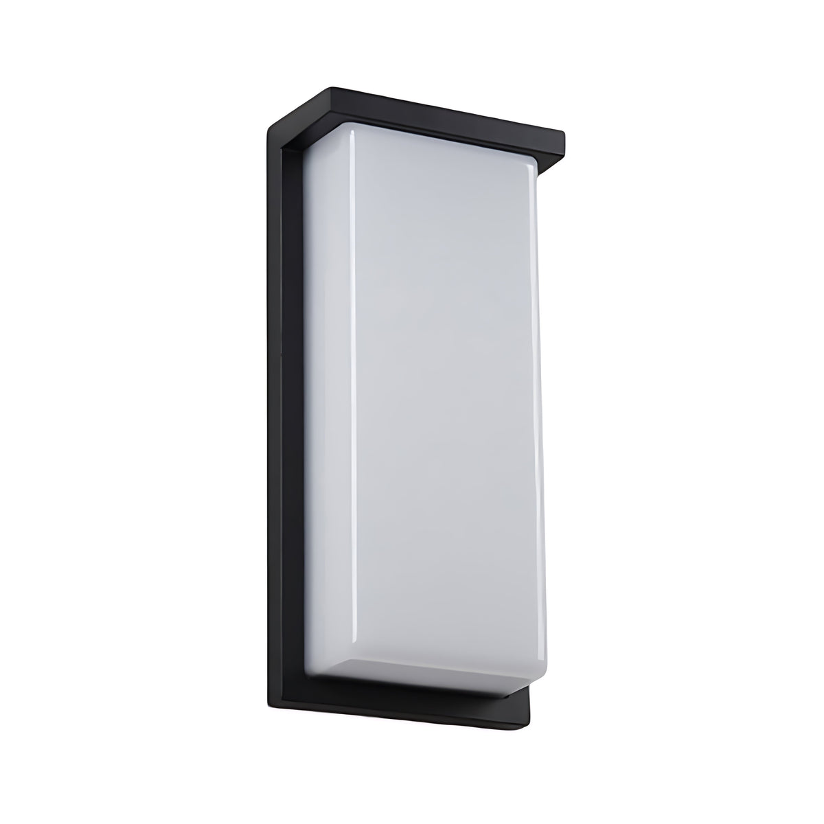 Modern Rectangular LED Outdoor Wall Sconce, Matte Black Aluminum, IP65 Waterproof