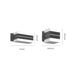 Geometric Outdoor Wall Sconce in Black and White Stainless Steel