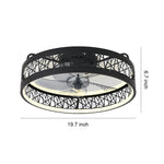 Aurelia Round LED Ceiling Fan with Light – Modern Nordic Flush Mount