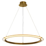 Aurelia Modern Round LED Chandelier – Designer Ceiling Light in Copper, Nickel, or Black