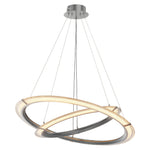 Aurelia Modern Round LED Chandelier – Designer Ceiling Light in Copper, Nickel, or Black