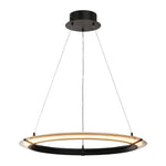 Aurelia Modern Round LED Chandelier – Designer Ceiling Light in Copper, Nickel, or Black