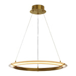 Aurelia Modern Round LED Chandelier – Designer Ceiling Light in Copper, Nickel, or Black