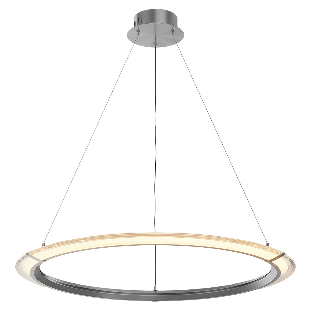 Aurelia Modern Round LED Chandelier – Designer Ceiling Light in Copper, Nickel, or Black