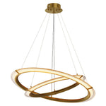 Aurelia Modern Round LED Chandelier – Designer Ceiling Light in Copper, Nickel, or Black