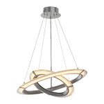 Aurelia Modern Round LED Chandelier – Designer Ceiling Light in Copper, Nickel, or Black