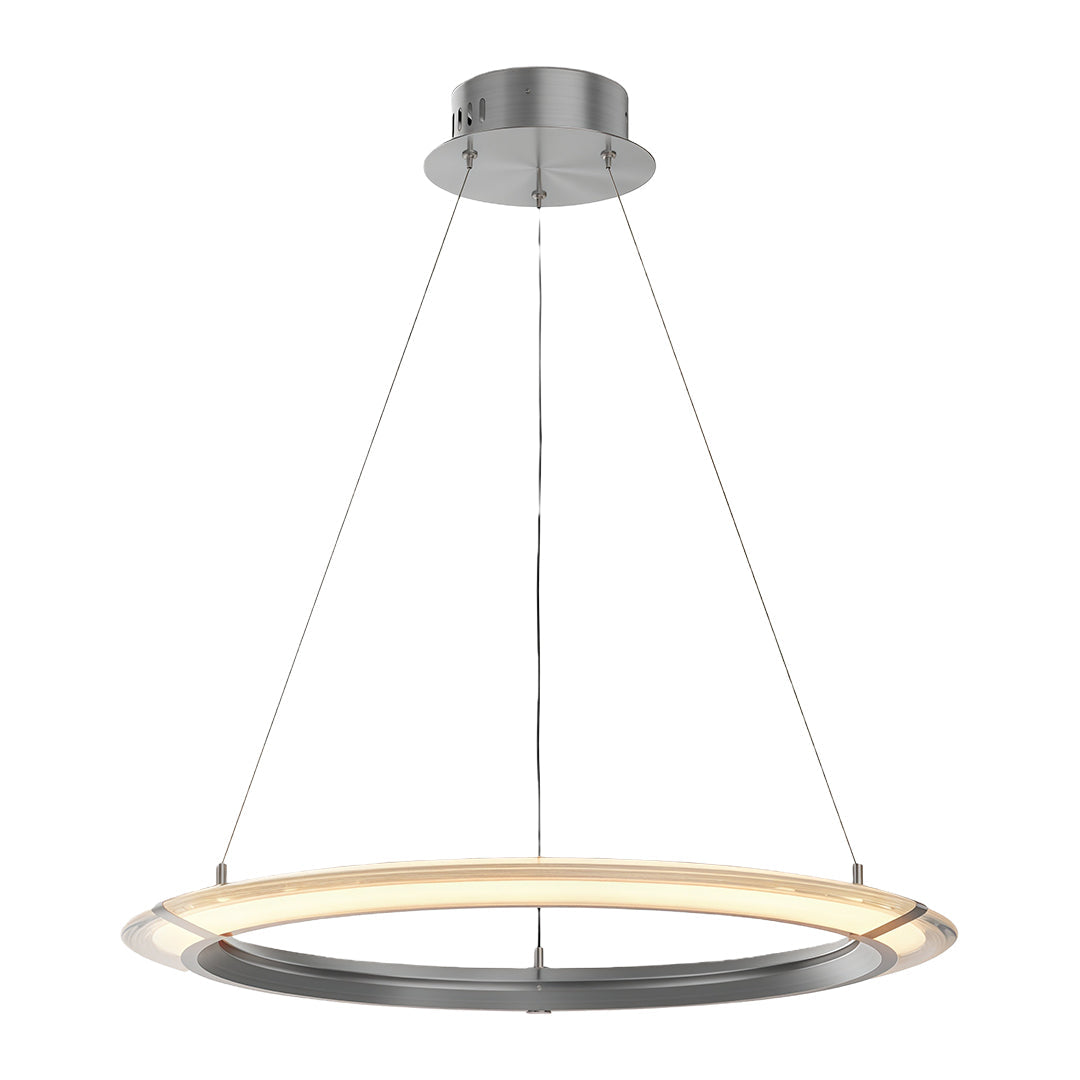 Aurelia Modern Round LED Chandelier – Designer Ceiling Light in Copper, Nickel, or Black