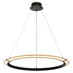 Aurelia Modern Round LED Chandelier – Designer Ceiling Light in Copper, Nickel, or Black