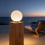 Lunar Acrylic LED Landscape Light – Modern Outdoor Garden Sphere
