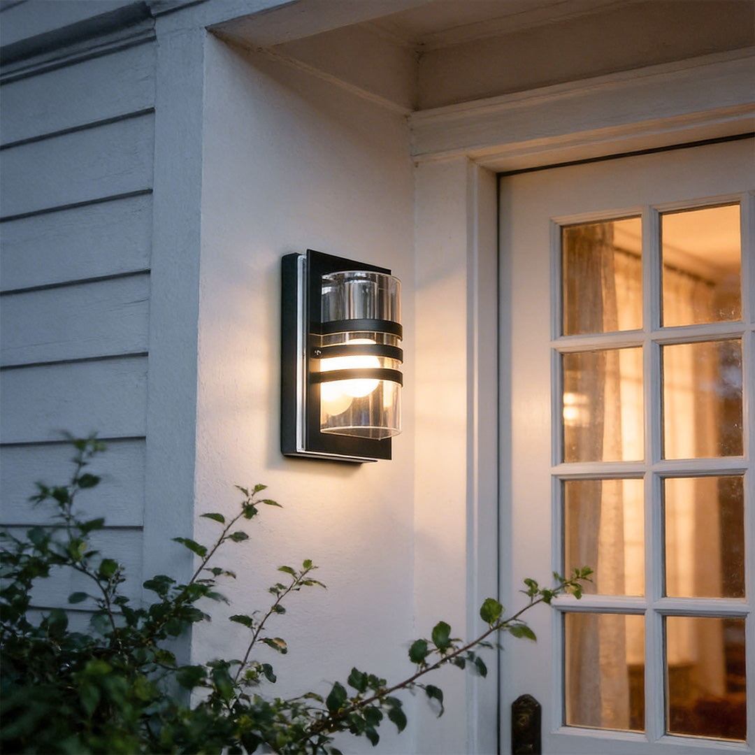 Modern Outdoor Wall Sconce with Warm LED Light – Waterproof Stainless Steel