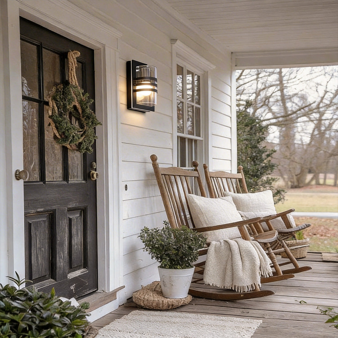 Modern Outdoor Wall Sconce with Warm LED Light – Waterproof Stainless Steel