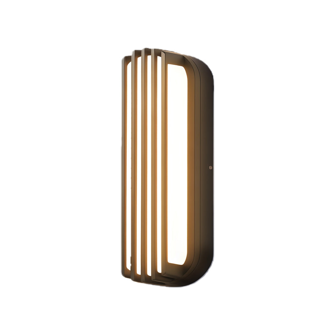Modern Outdoor Linear Wall Light – Black Aluminum LED Sconce