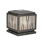 Modern Copper Pillar Lights with Textured Glass for Outdoor Spaces