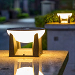 Solar Bollard Landscape Light with Three Color Temperatures for Garden Paths