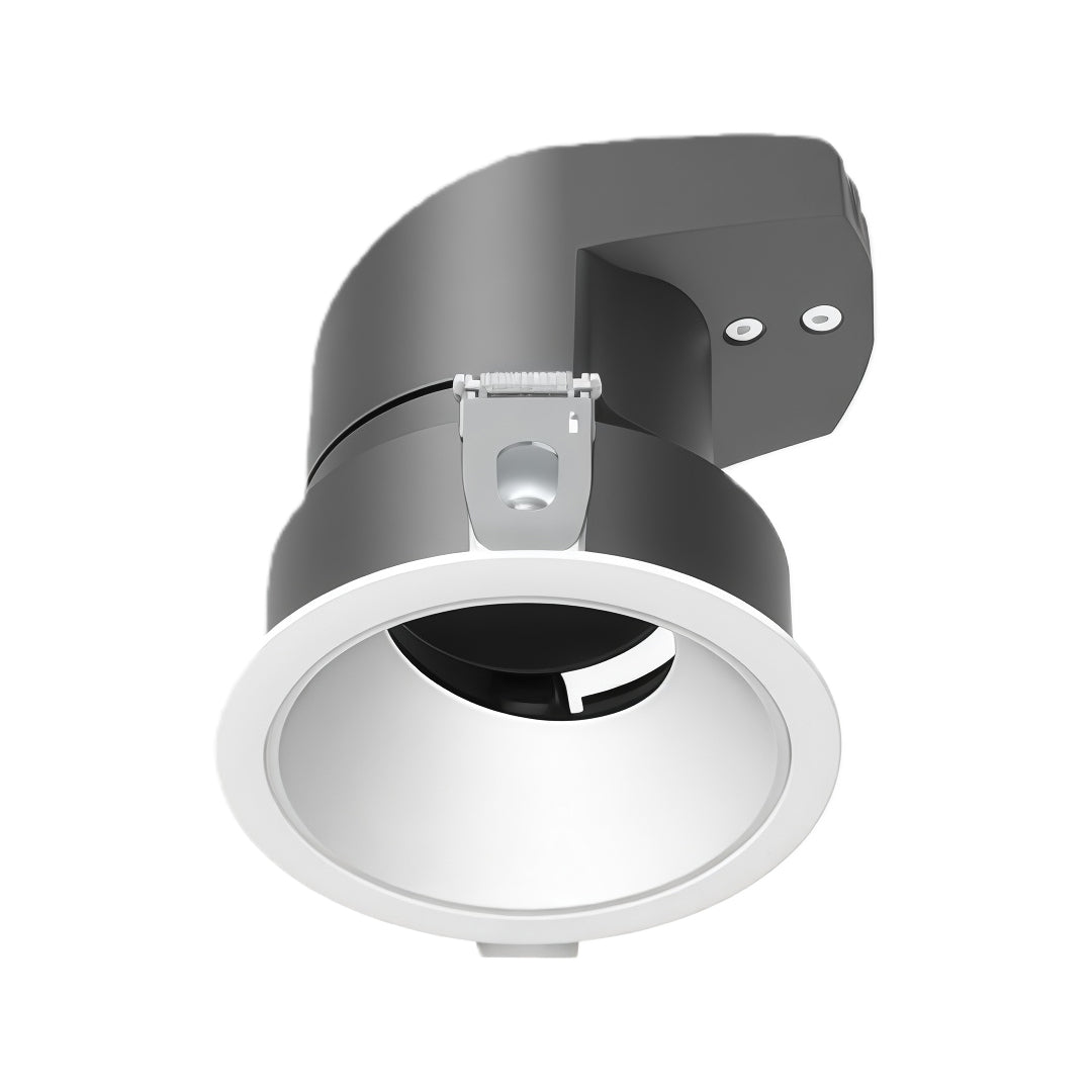 Architectural LED Recessed Spotlight with Full-Spectrum COB, Anti-Glare Deep Baffle, Adjustable 30°
