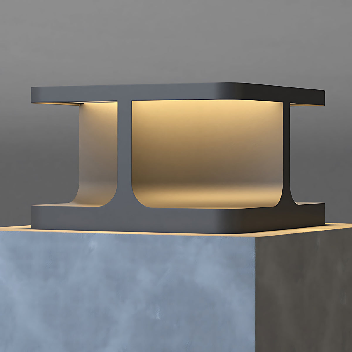 Modern Stainless Steel Square Post Lights for Courtyard and Garden