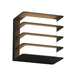 Square LED Outdoor Wall Sconce in Matte Black, IP65 Waterproof