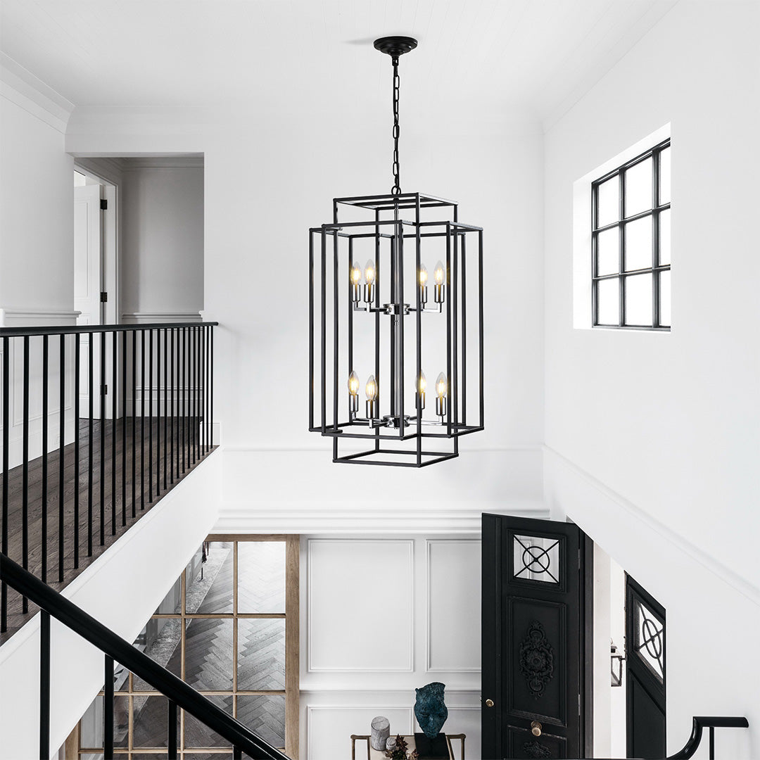 Industrial Vintage Iron Pendant Light with Adjustable Chain