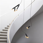 Cylindrical Black Pendant Light with Clear Glass Shade