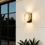 Minimalist LED Up and Down Outdoor Wall Light in Black Aluminum