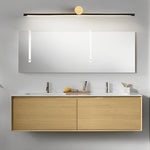 Modern Two-Tone LED Bathroom Vanity Light with Copper Cylinder and Linear Bar