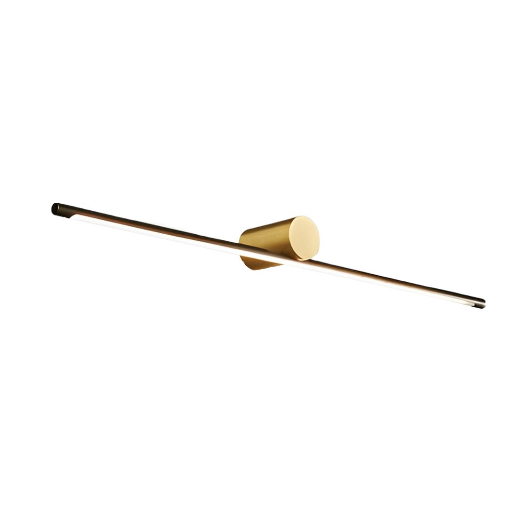 Modern Two-Tone LED Bathroom Vanity Light with Copper Cylinder and Linear Bar