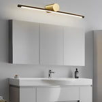 Modern Two-Tone LED Bathroom Vanity Light with Copper Cylinder and Linear Bar