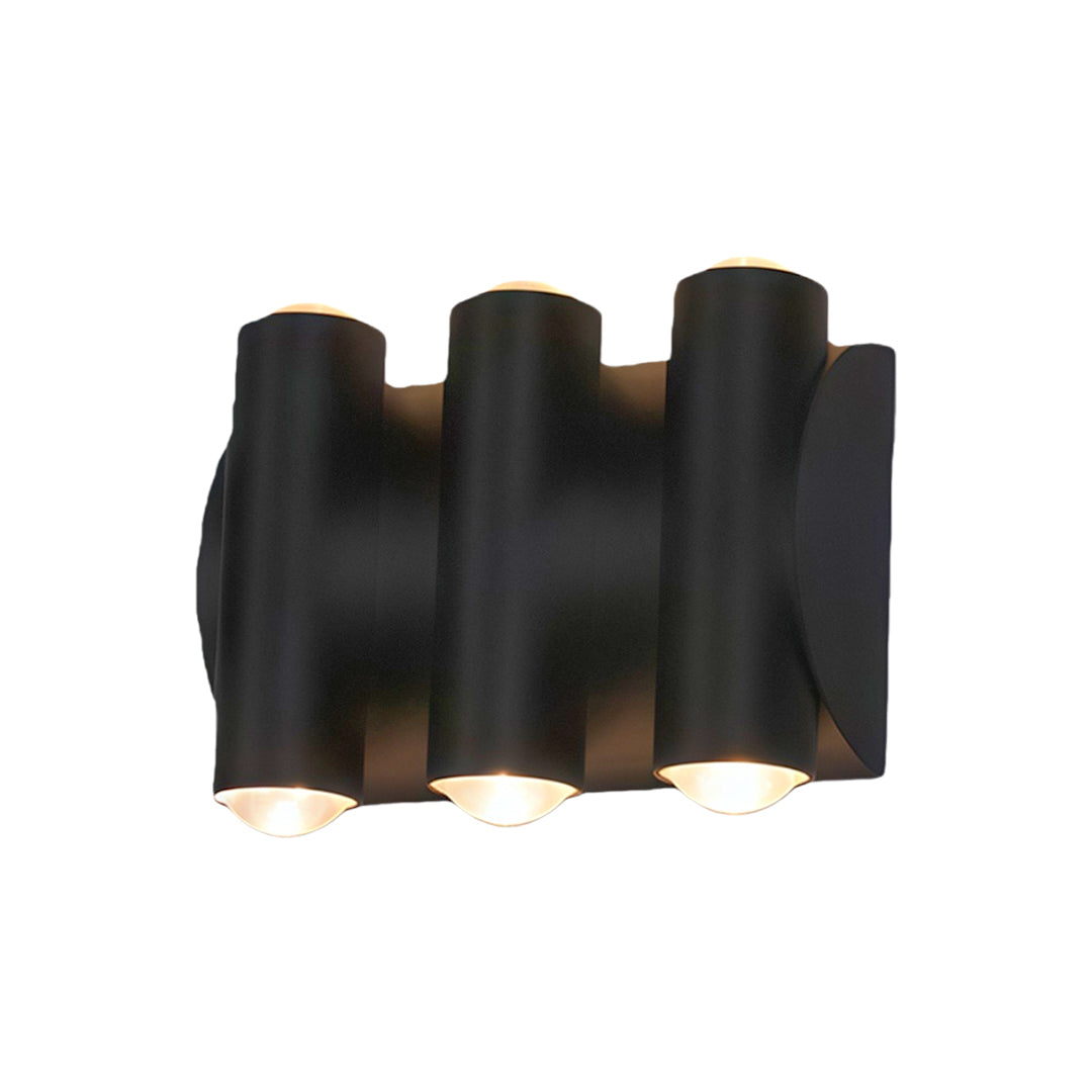 Outdoor Up Down LED Wall Sconce in Matte Black, IP65 Waterproof
