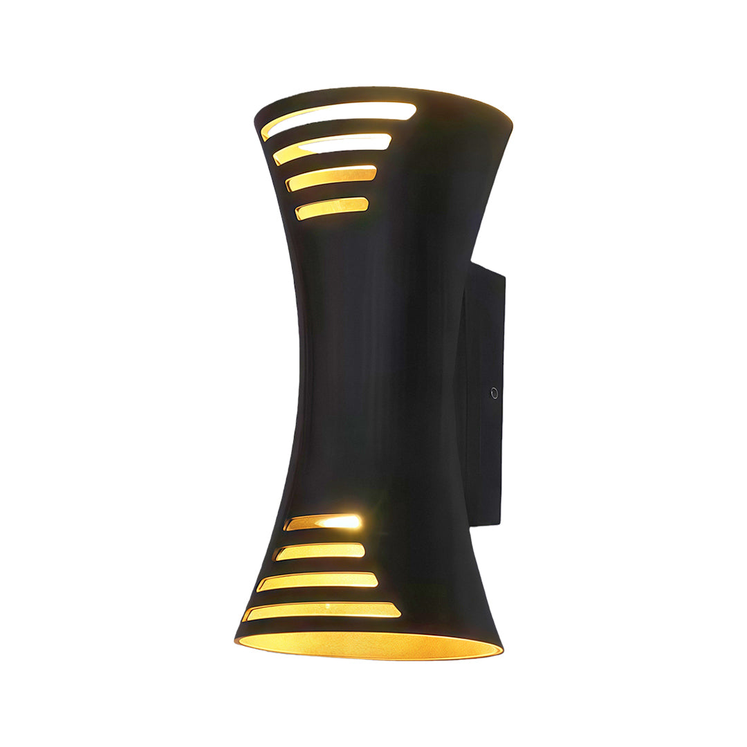 Modern Black LED Up Down Wall Sconce for Outdoor Luxury Interiors