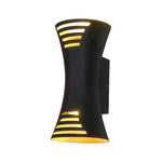Modern Black LED Up Down Wall Sconce for Outdoor Luxury Interiors