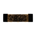 Lumière Cascade Outdoor Crystal Up Down Wall Light in Black Aluminum