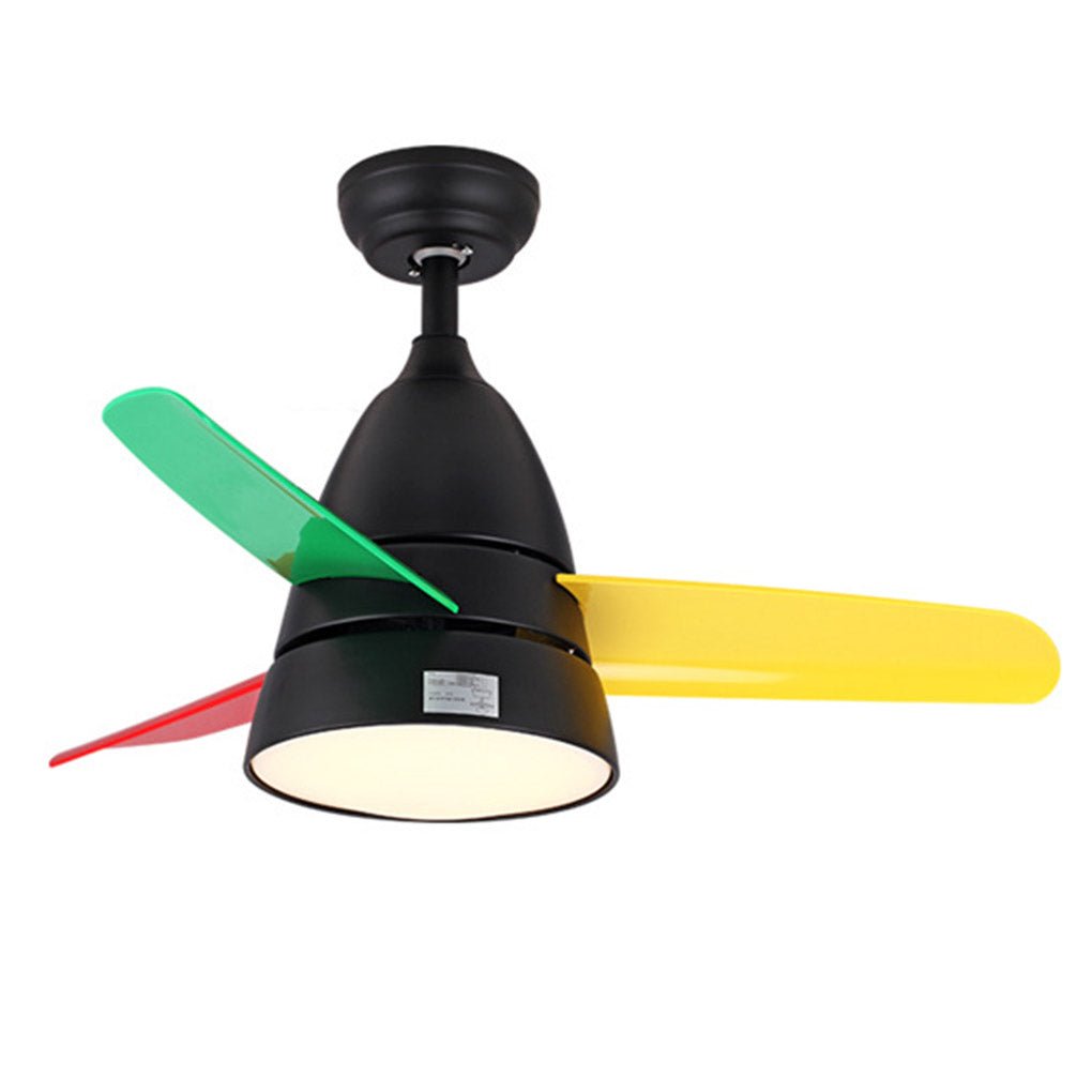 Modern Upgrade 3 Color Adjustable Light Ceiling Fan Ultra Silent For Kids Room
