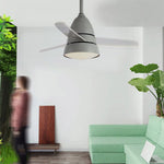 Modern Upgrade 3 Color Adjustable Light Ceiling Fan Ultra Silent For Kids Room